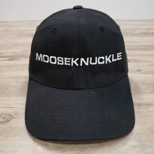 Moose Knuckle Hat Cap OSFM Stretch Fit The Knuckle Black Spell Out Embroidered