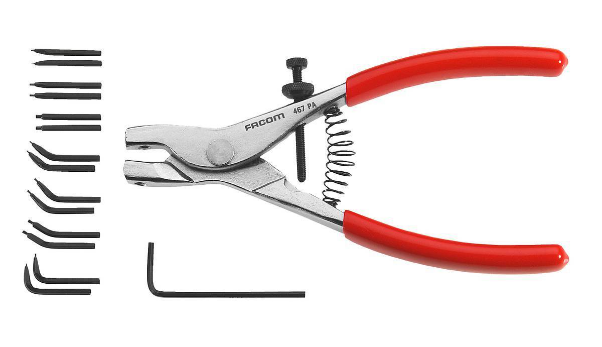 Facom 467 External Circlip Plier Set Tips suit 3-63mm Snap Ring Circlips