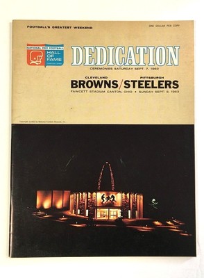 1963 Grand Opening Of Pro Football Hall Of Fame Game 