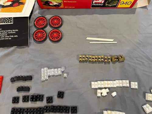 RARE Polly Hobby Alfa Romeo 1924 Building Block Kit West Germany - Picture 13 of 14