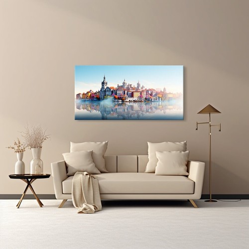 Porto City In Portugal Canvas Print, Skyline Landmarks Colourful Abstract - Picture 7 of 10