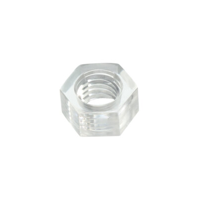 100 Stk. metrische Acryl M6 x 1mm Gewinde Schrauben- und Sechskantmutter
