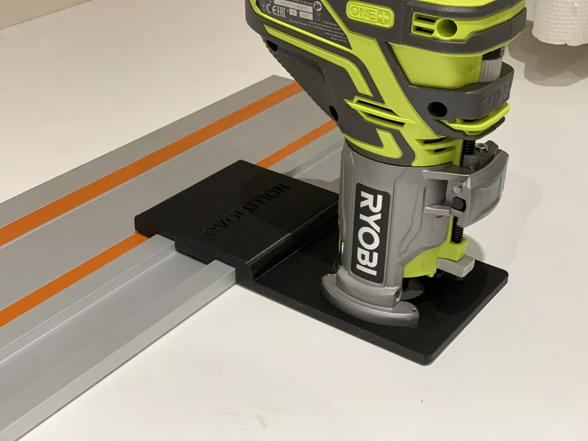 Guide Adaptor for Ryobi R18TR 0 ONE Cordless router to Evolution Track Rail