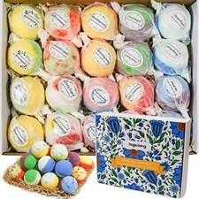 Bath Bombs Gift Set, 20 Handmade Organic Bubble Bath Bombs, Wonderful Fizz
