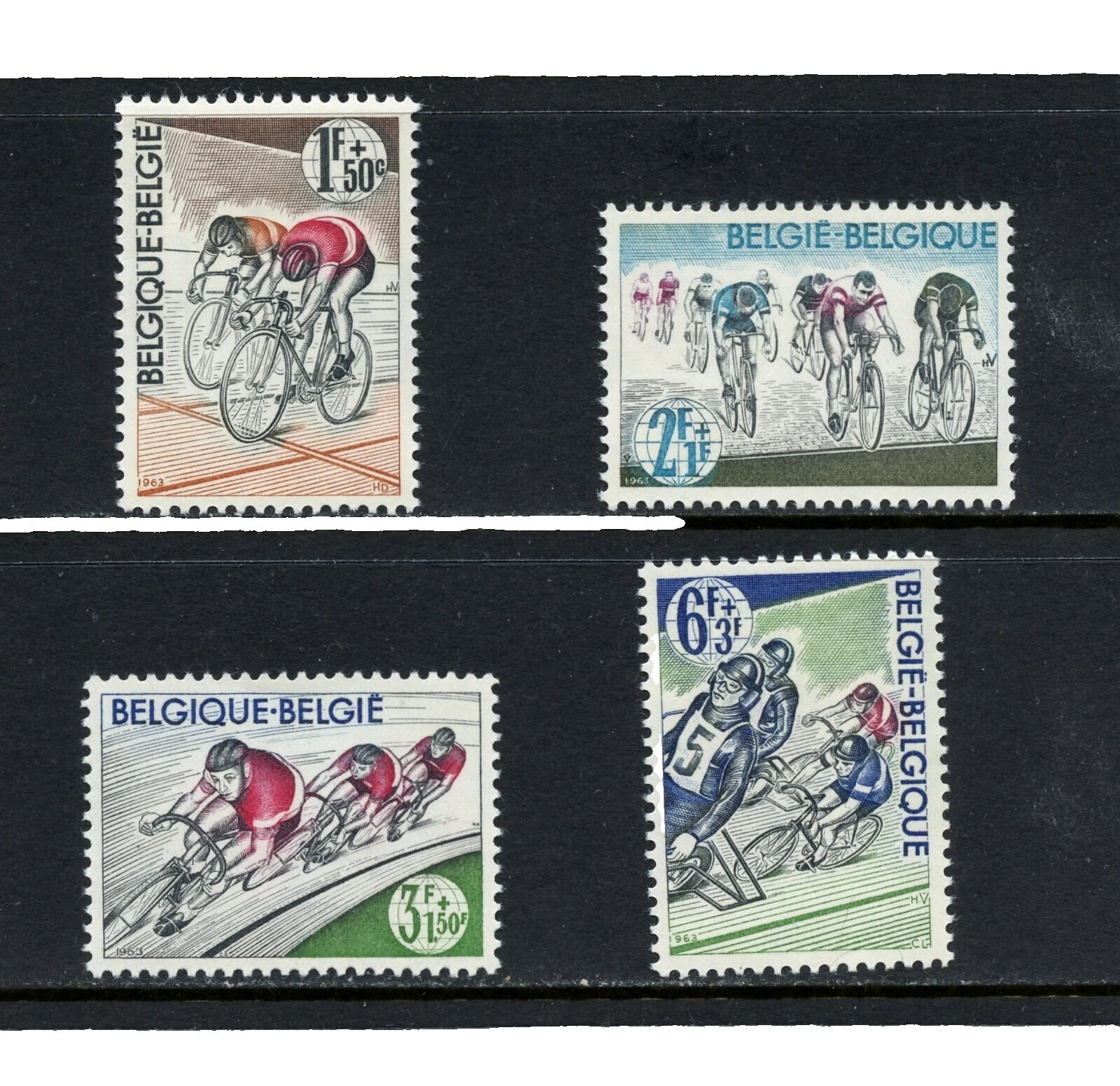 En excelente estado nunca abisagrado/estampillada sin montar o nunca montada Sellos Ciclismo