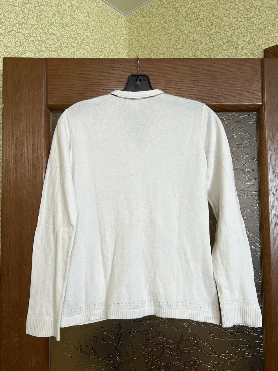 BURBERRY ホワイト カーディガン 38 BURBERRY BLUE LABEL 長袖カーディガン 38サイズ - メルカリ