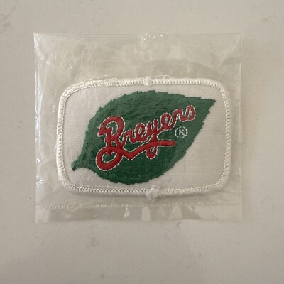 Rare Breyer's Ice Cream Dairy Leaf logo Uniform Patch 1970s NOS New