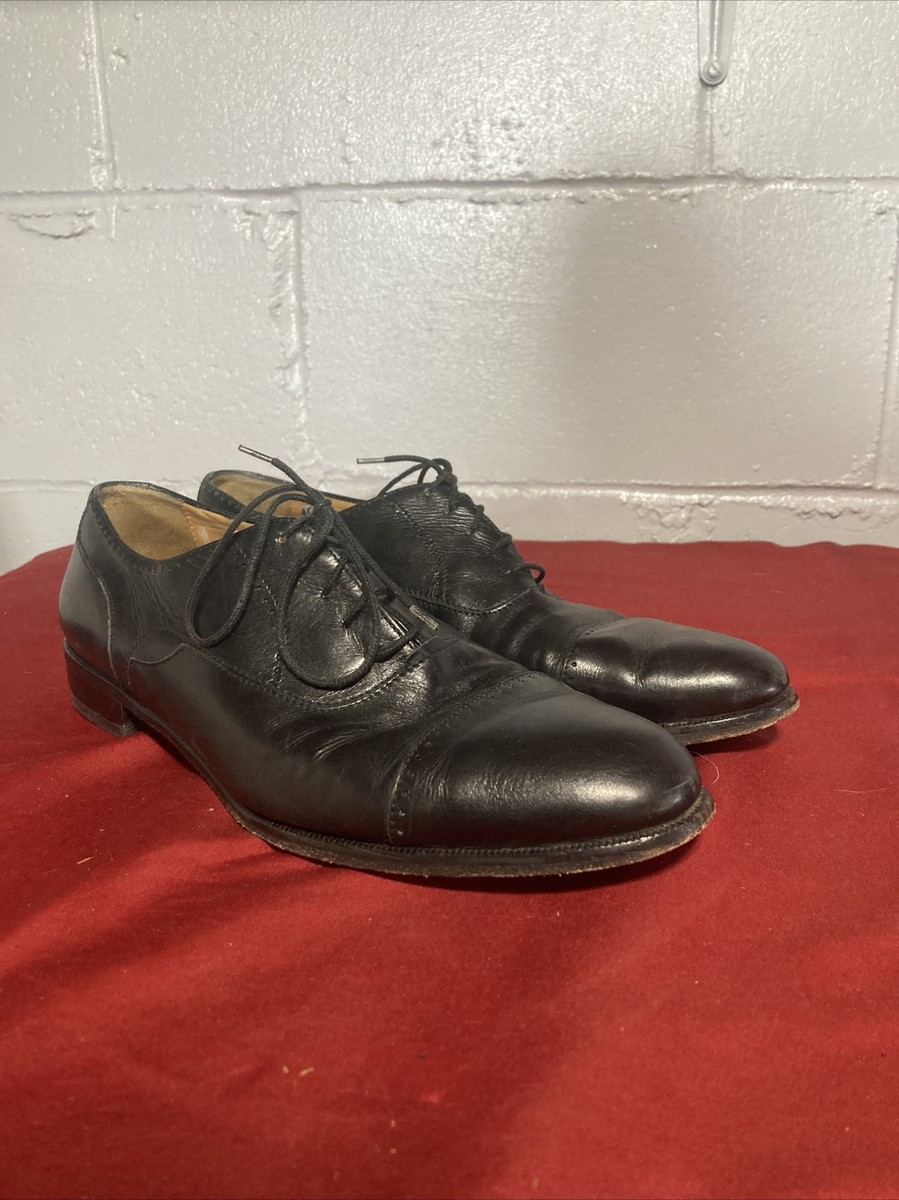 Alfani Mens Tyler Black Leather Wingtip Lace Up Oxford Dress 