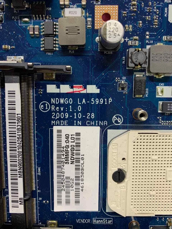 Motherboard for eMachines E630 Series - KAWG0 - NDWG0 L01 - Ko - Image 3 of 3