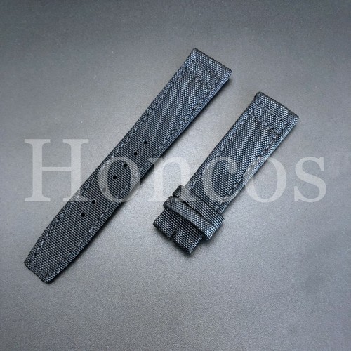 20/21/22mm nylon canvas black leather strap band Fits for IWC Mark XVIII PILOT'S - Picture 8 of 77