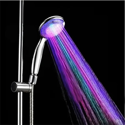 7 Colors Changing LED Shower Head Rainfall Shower Sprayer Water Saving New UK - Picture 5 of 12