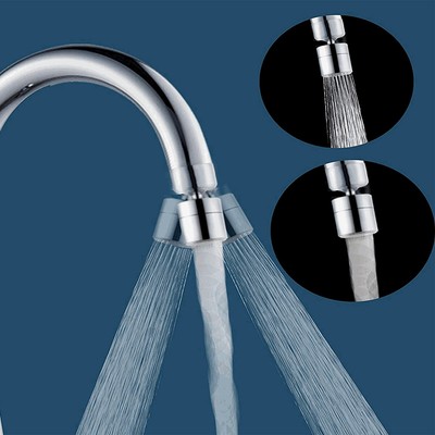New Dual Function 2 Flow Faucet Bubbler Kitchen Sink Aerator 360
