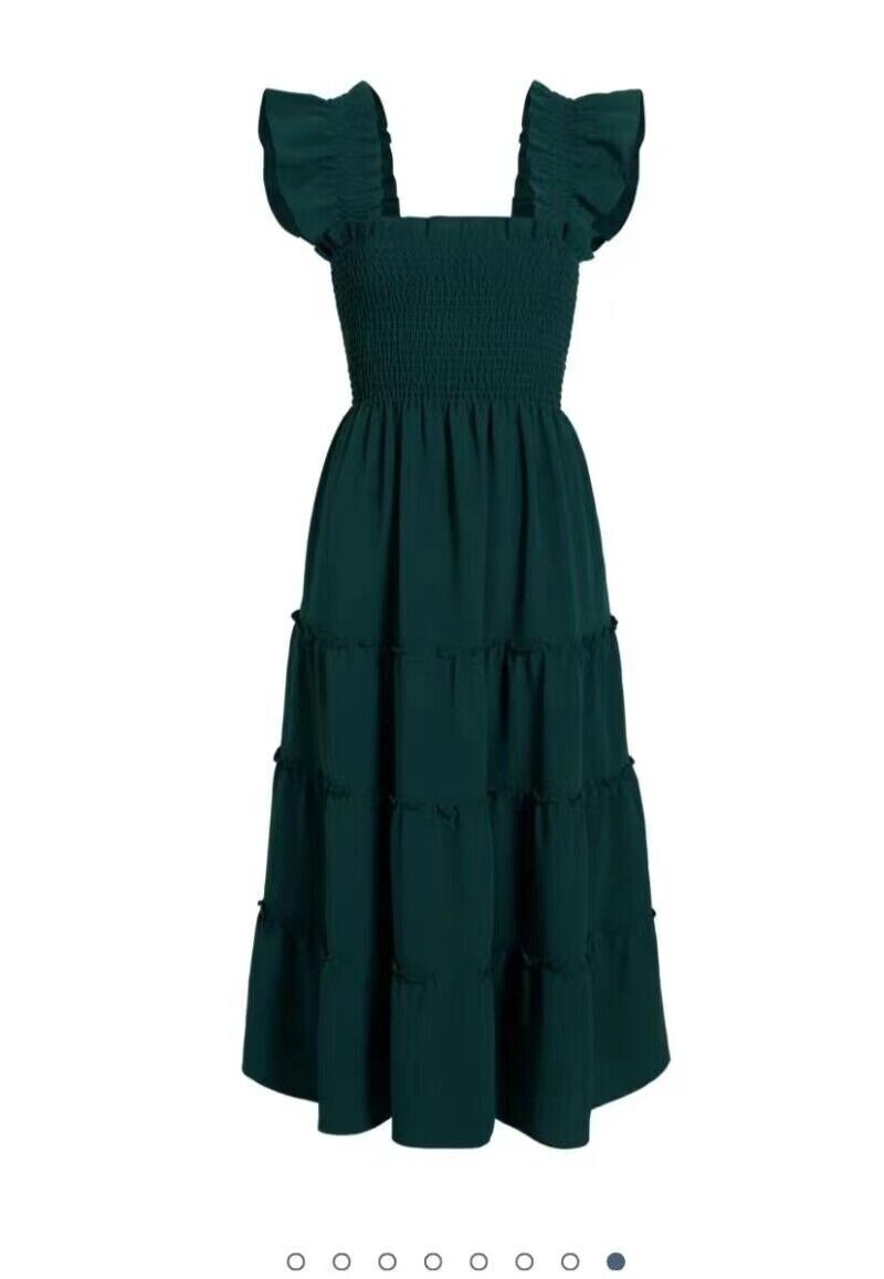 関税なし★Hill HOUSE ★エリーナップドレス Hill House Smocked Bodice The Ellie Crepe Nap Dress in
