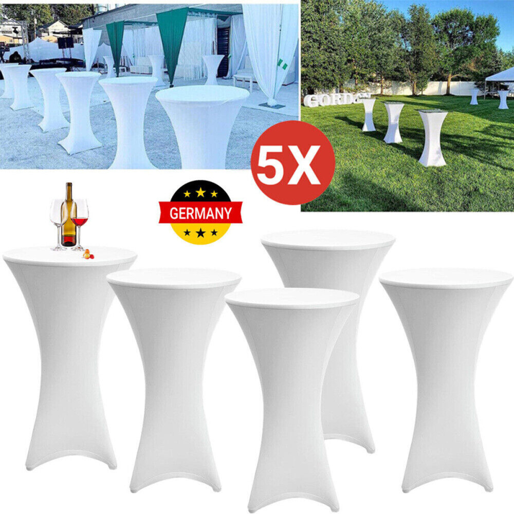 5X Stehtischhusse Stehtisch Stretch Husse Tisch Hussen Bistrotisch Ø60-80cm