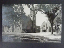 Redwood Falls Minnesota M.E. Church Of Christ Real Photo Postcard RPPC c1930-50