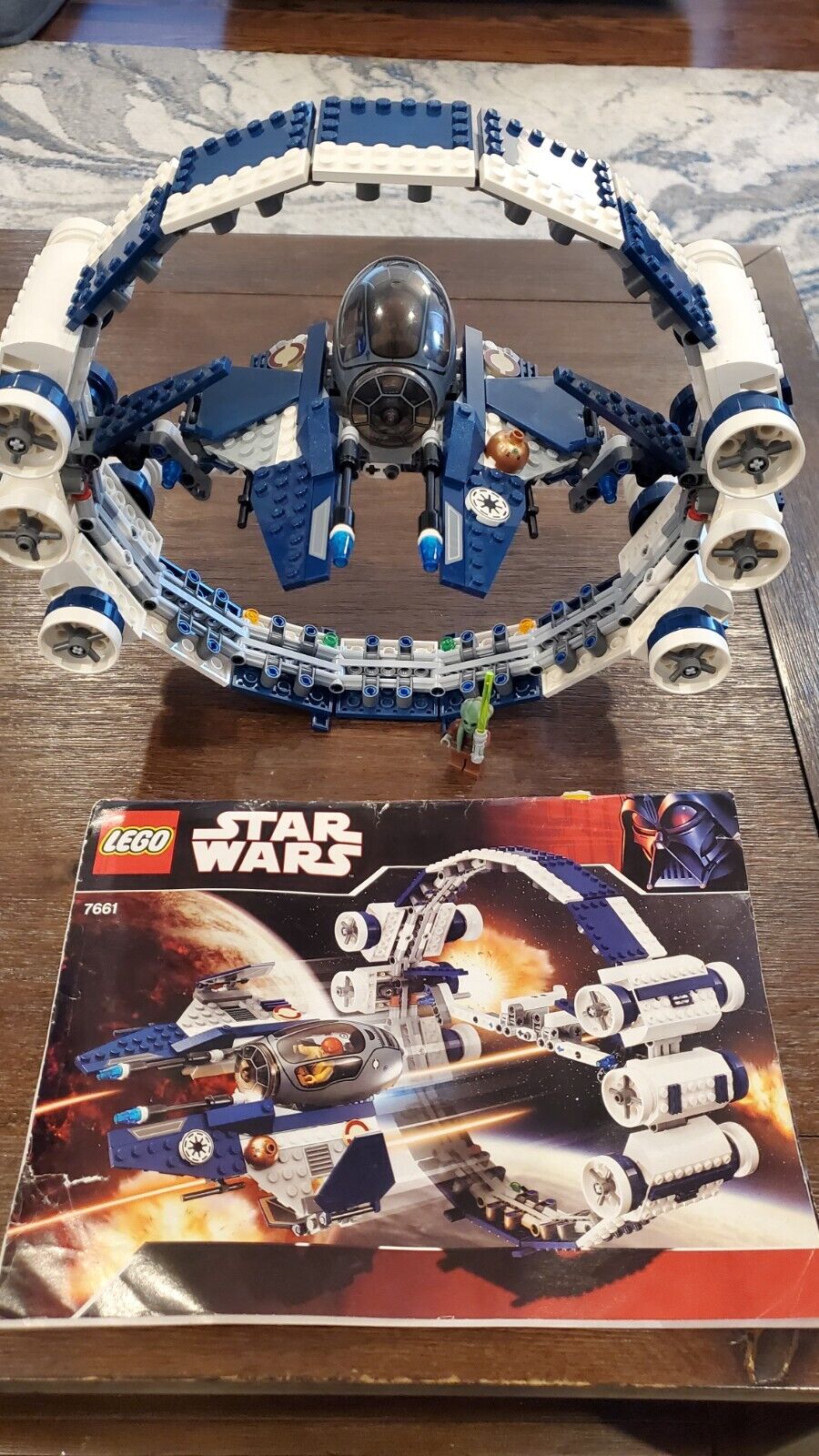 LEGO 7661 STAR WARS Jedi Starfighter with Hyperdrive Booster Ring 100% Complete