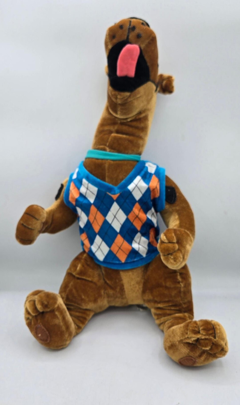 Brown Scooby Doo Plush Stuffed Animal in Argyle Vest