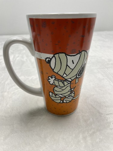 Pair 2x Peanuts Gang Great Pumpkin Mummy Snoopy Woodstock Halloween Mug Tall Boo - Picture 4 of 12