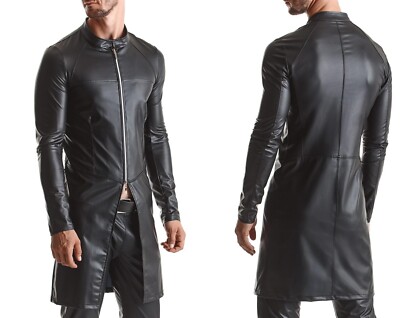 REGNES RFP KUNSTLEDER MANTEL matt wetlook jacke clubwear schwarz gothic 