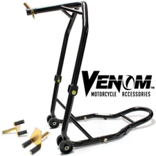 Motorcycle Front Fork Wheel Lift Stand + Triple Tree Headlift Attachment COMBO