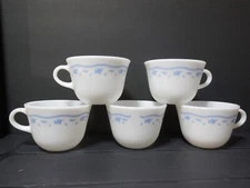 Set of 5 CORNING CORELLE MORNING BLUE 2 3/4" Flat Cups (B060)