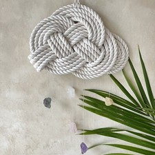 Rain Cloud Macrame Wall Hanging  Raw Gemstone Home Decor Boho Wall