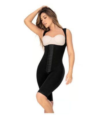 Mapale 506 Faja Colombiana Shapewear Cross Back Support Knee Length Shapewear