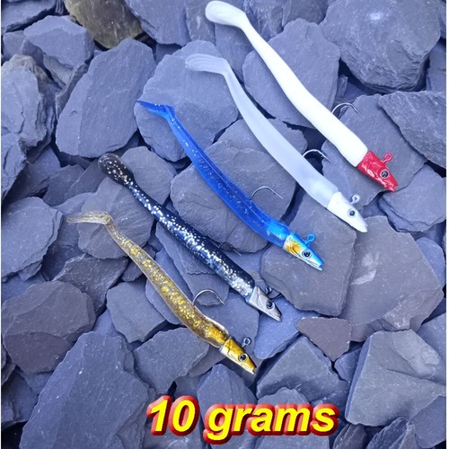 Bass Cod Mackerel Sea Fishing Lures Jighead Soft Savage Bait Gear 10 Grams X 5 - Picture 10 of 12