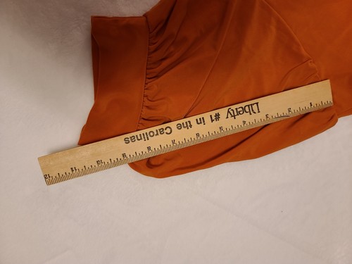 NWT Women's Notations Short Sleeve Mango Colored Short Sleeve Blouse;Sz L - Picture 10 of 15