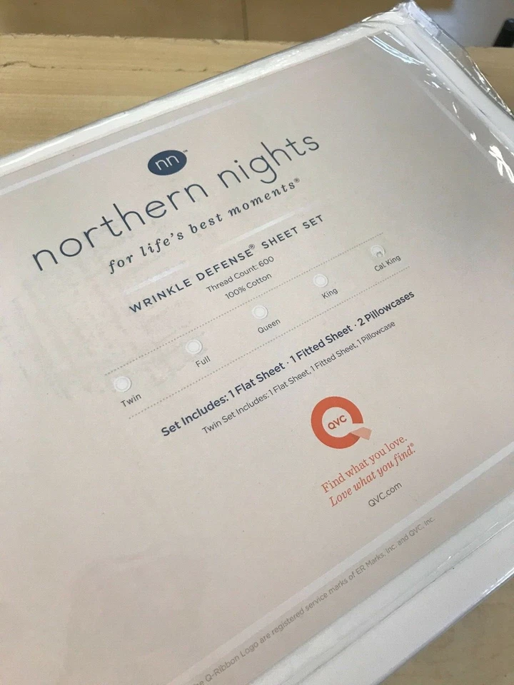 Juego de sábanas Northern Nights 600TC 100 % algodón defensa contra arrugas 4 piezas Foto 2 de 3