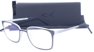 NEW BLACKFIN BF 831 COL. 874 OCEAN RIDGE TITANIUM BLACK SILVER EYEGLASSES 52-20