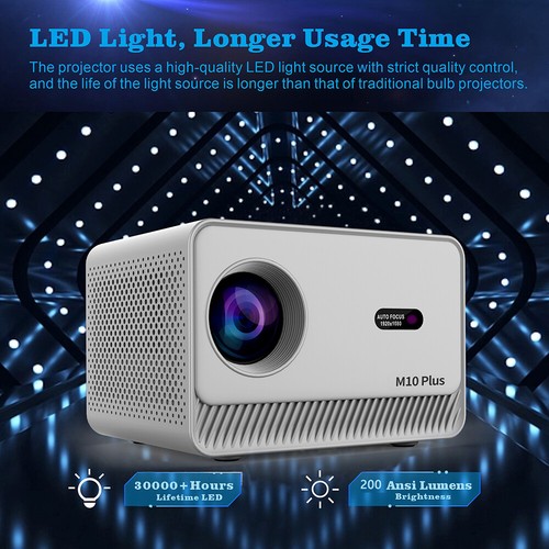 US Plug A10PLUS High Clear 4K Projector With Dual WiFi BT5.2 Andr-oid 11 Por - Picture 7 of 12
