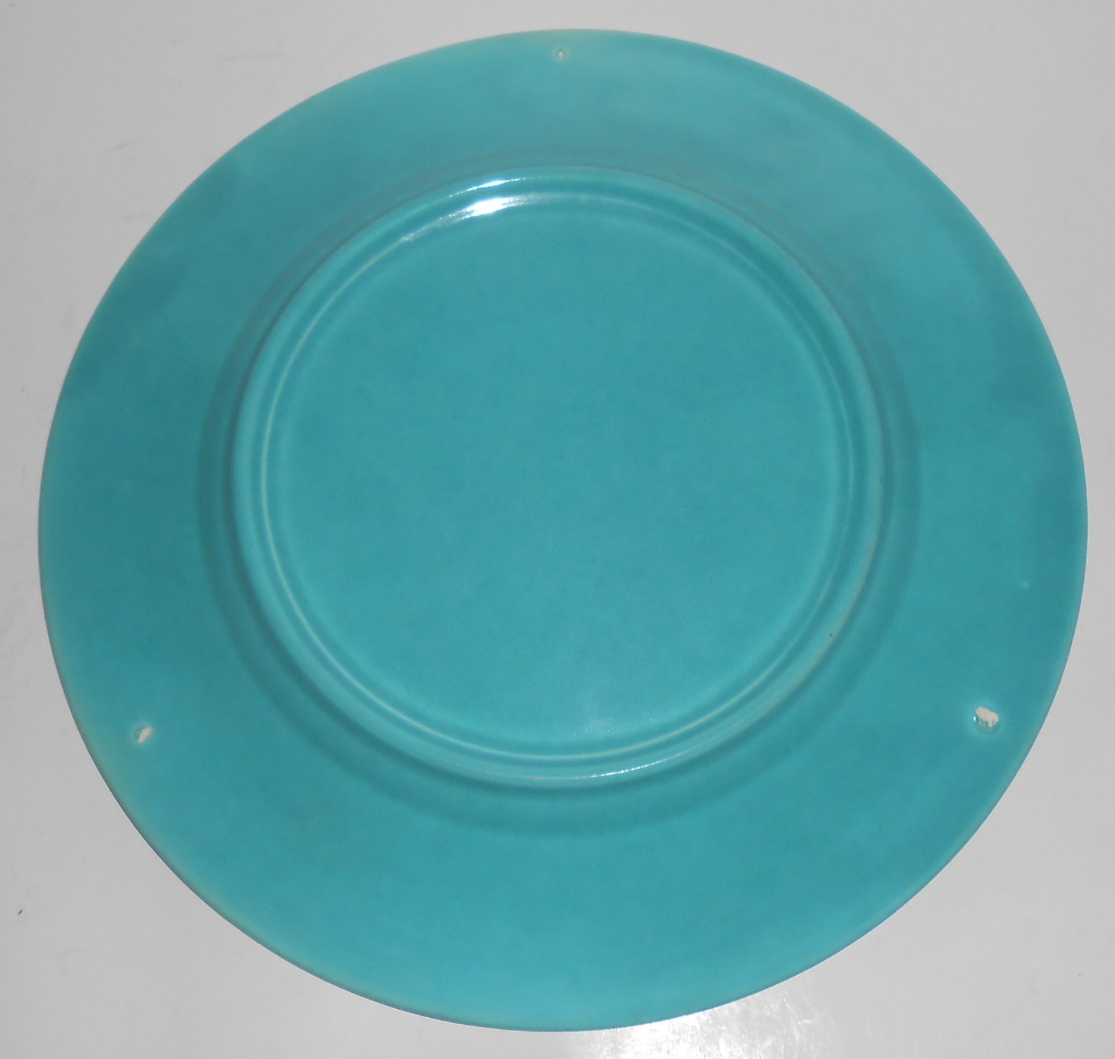Red Wing Pottery Chevron Turquoise Dinner Plate eBay