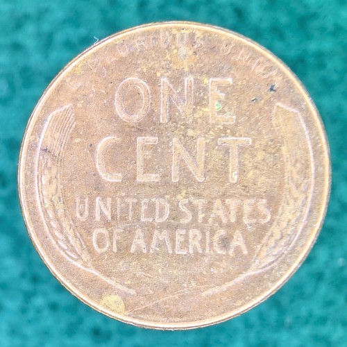 1954 S Lincoln Wheat Cent ERROR COIN RETAINED DIE CHIP on 'LIBERTY' US 1C P727 - Picture 3 of 3