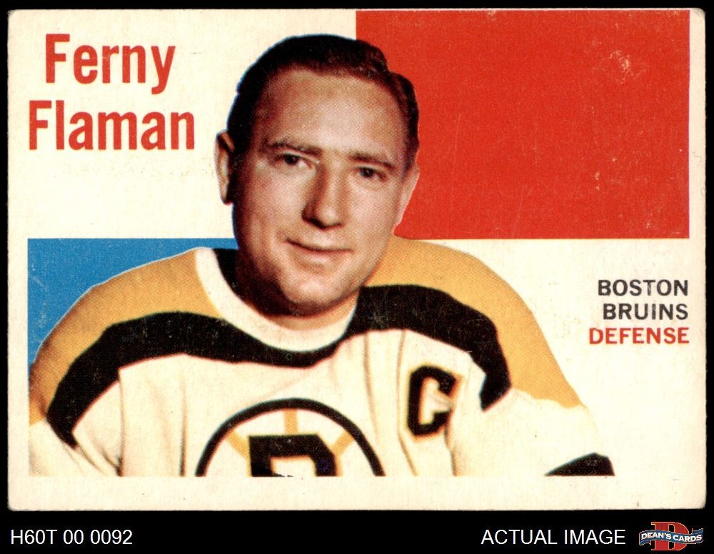 Ferny Flaman #57 Hockey Cards 1960 Topps trading card — raw and PSA graded price guide