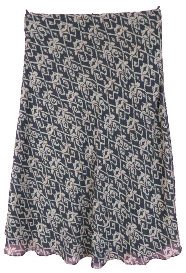 SK14534- CHAPS Mujer Poliéster Envolvente Falda Geométrica Forrada Multicolor Talla 12 Foto 2 de 4