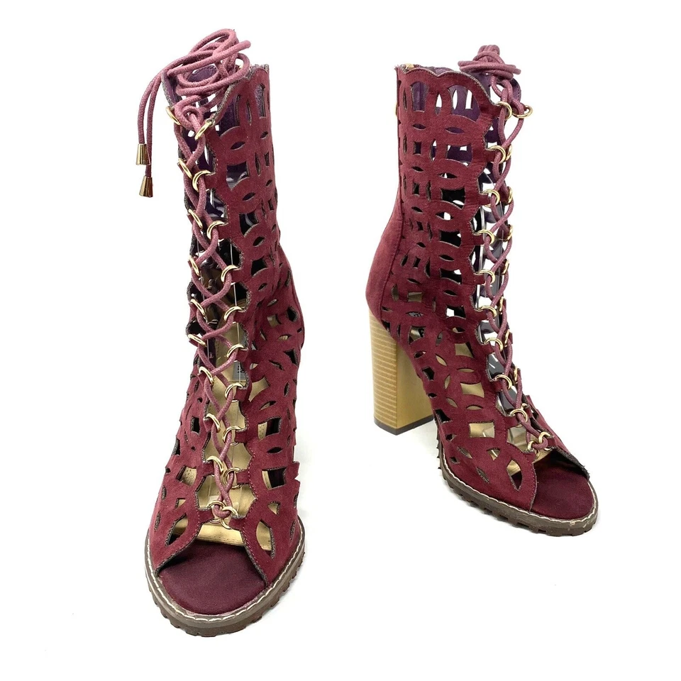 Botas de tacón alto moradas para mujer Cape Robbin Kiara-1 talla 6,5 Foto 3 de 4