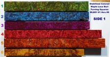 Outstanding Stabilized Maple Lace Burl Turning Squares MLB01 #1 thru #6