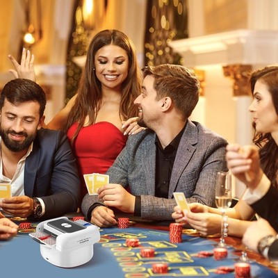 Miscelatore Automatico Di Carte YOOUT 1/2 Mazzi, Ricaricabile USB 2000 MAh, Silenzioso, Per Poker, Blackjack, Texas Hold'em - Nero