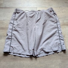 Vtg Nike Men's Athletic Shorts Trunks Size XL Gray Elastic Waist Mesh Lined