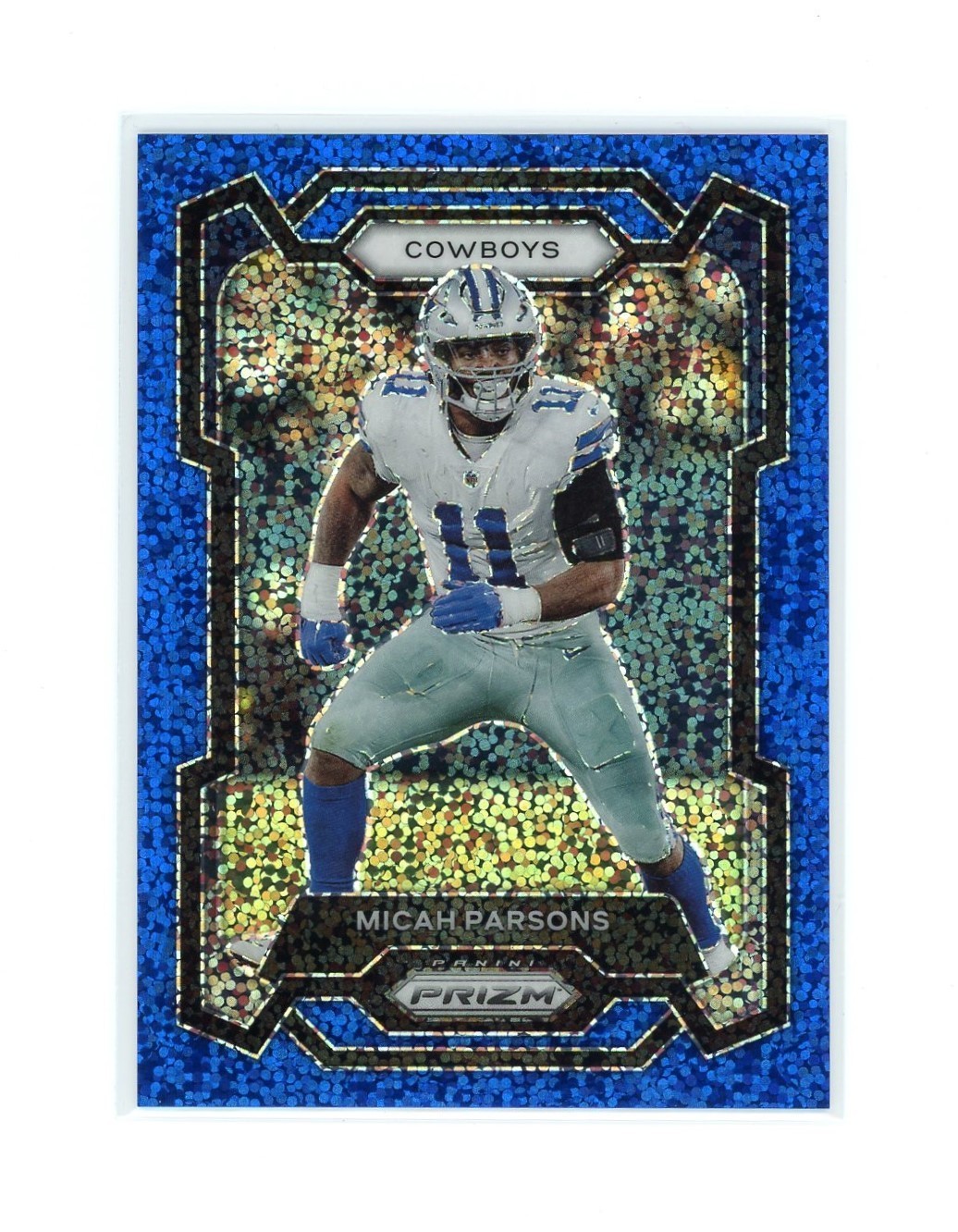 2023 Panini Prizm Micah Parsons Blue Sparkle /96 #78 Cowboys Packers