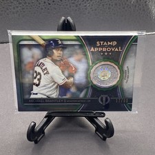 2020 Topps Tribute Michael Brantley Stamp of Approval Game Used Jersey #17/99