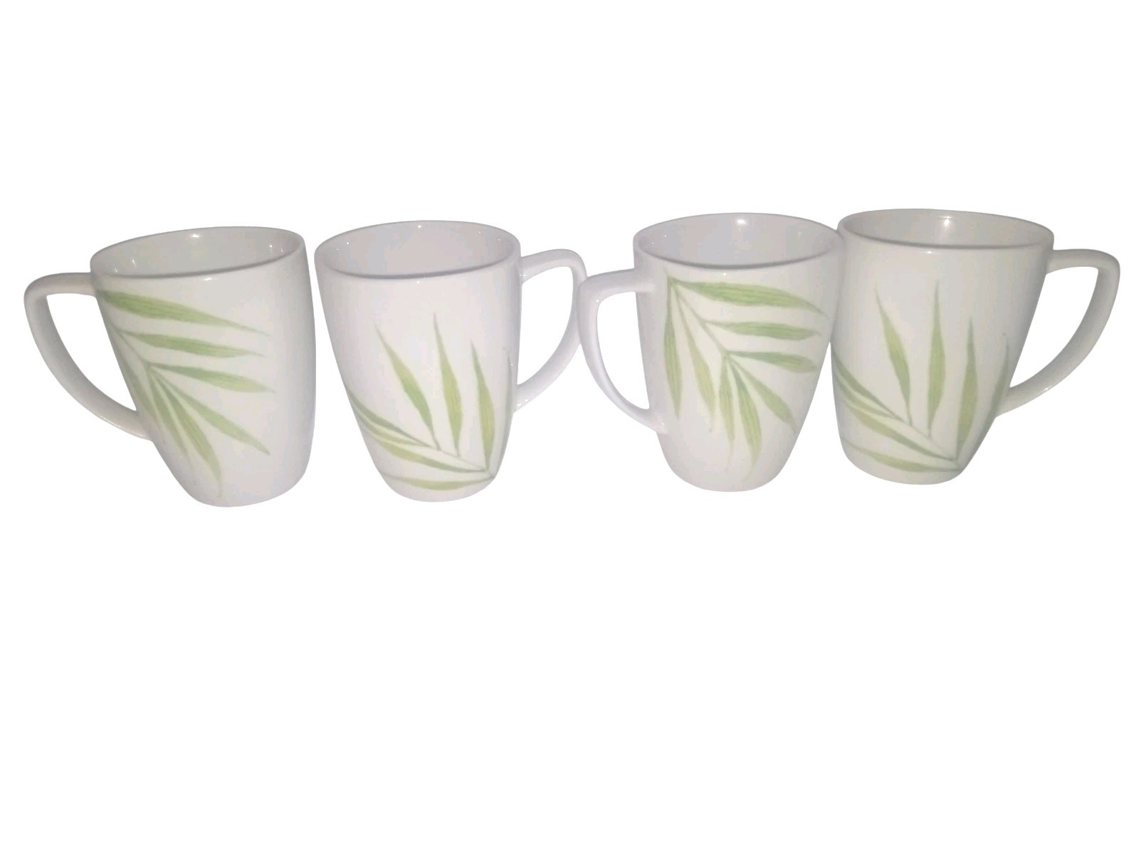Corelle Coordinates Bamboo Leaf Coffee/Tea Mugs Porcelain Tr