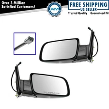 Mirrors Power Black Folding Left/Right Pair Set for Chevy GMC Pickup Truck