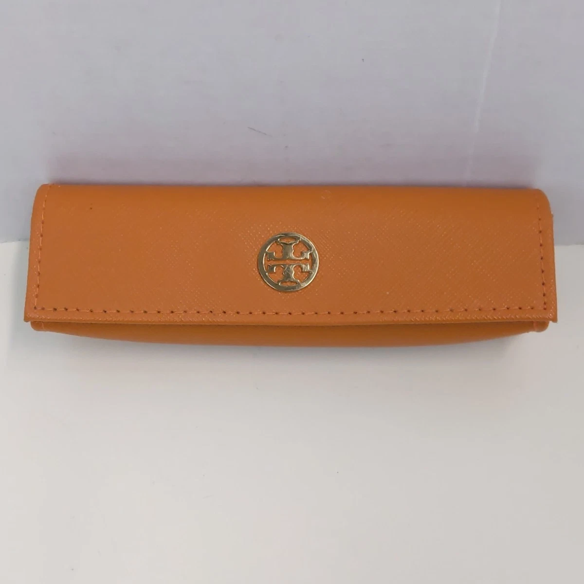 Tory Burch Crossgrain Orange Leather Large Sunglasses Case Clutch Tory Burch Orange Eyeglass Soft Cases for sale | eBay main image 4