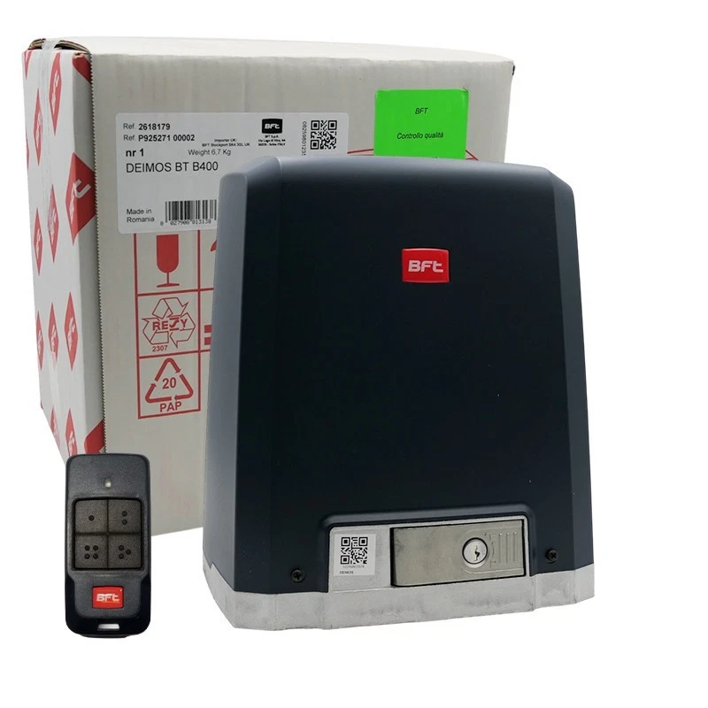 BFT Deimos BT B400 Moteur 24V Portail Coulissant 400KG avec Télécommande 2618179