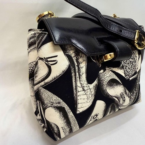 Salvatore Ferragamo Schultertasche Handtasche Leder schwarz echt - Bild 3 von 24