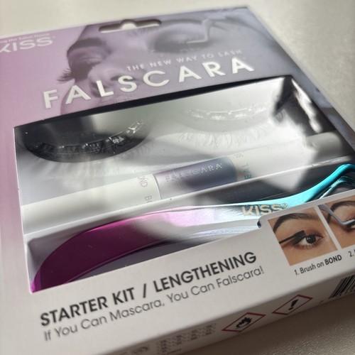 Kiss Falscara Starter Kit Lengthening False Lashes Kit NWB Sealed RRP£25 - Picture 2 of 3
