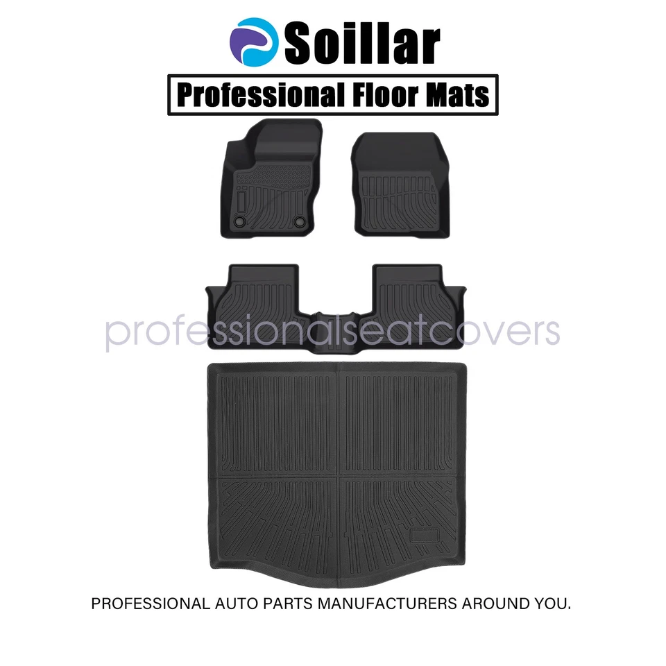 TPE Floor Mats Liners / Trunk Cargo Liner Set For 2012-2018 Ford Focus Hatchback Foto 2 de 4