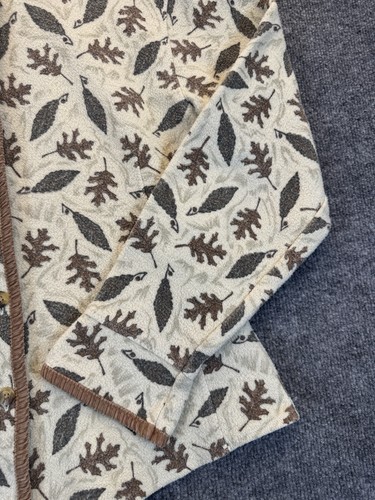 Vintage Woolrich Women’s M Leaf Print Sweater Jacket Chamois Style Autumn Fall - Picture 2 of 13